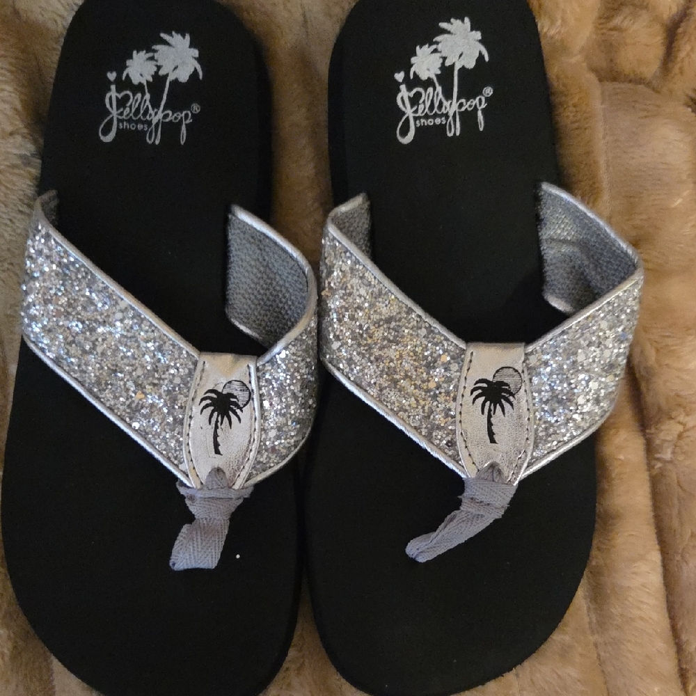 Jellypop Silver Glitter Sandals